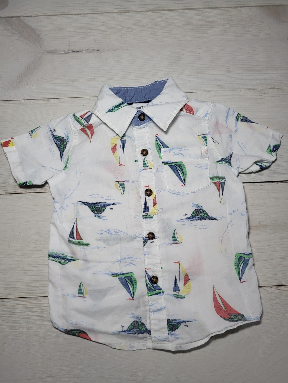 Infant Boy's Nautical Shirt Set Sailboat Whales Cotton Preppy Summer Baby. - Picture 6 of 9
